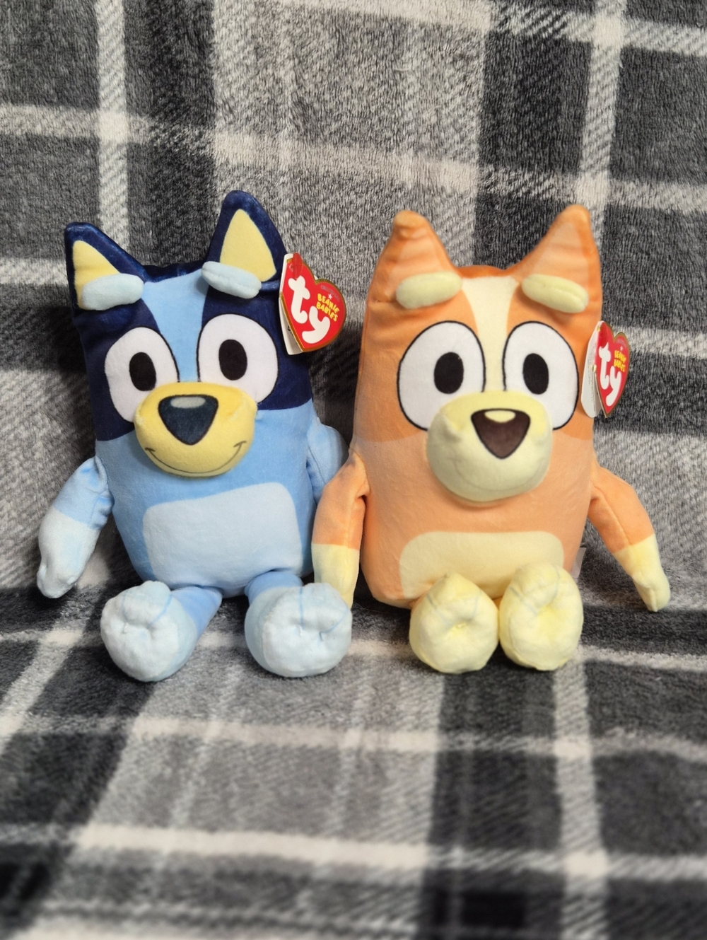 Ty Beanie Babies Bluey And Bingo Plush Pair